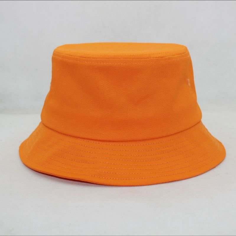 Cotton Custom Logo Embroidery Printing Diy Men Women Casual Solid Color Bucket Hat